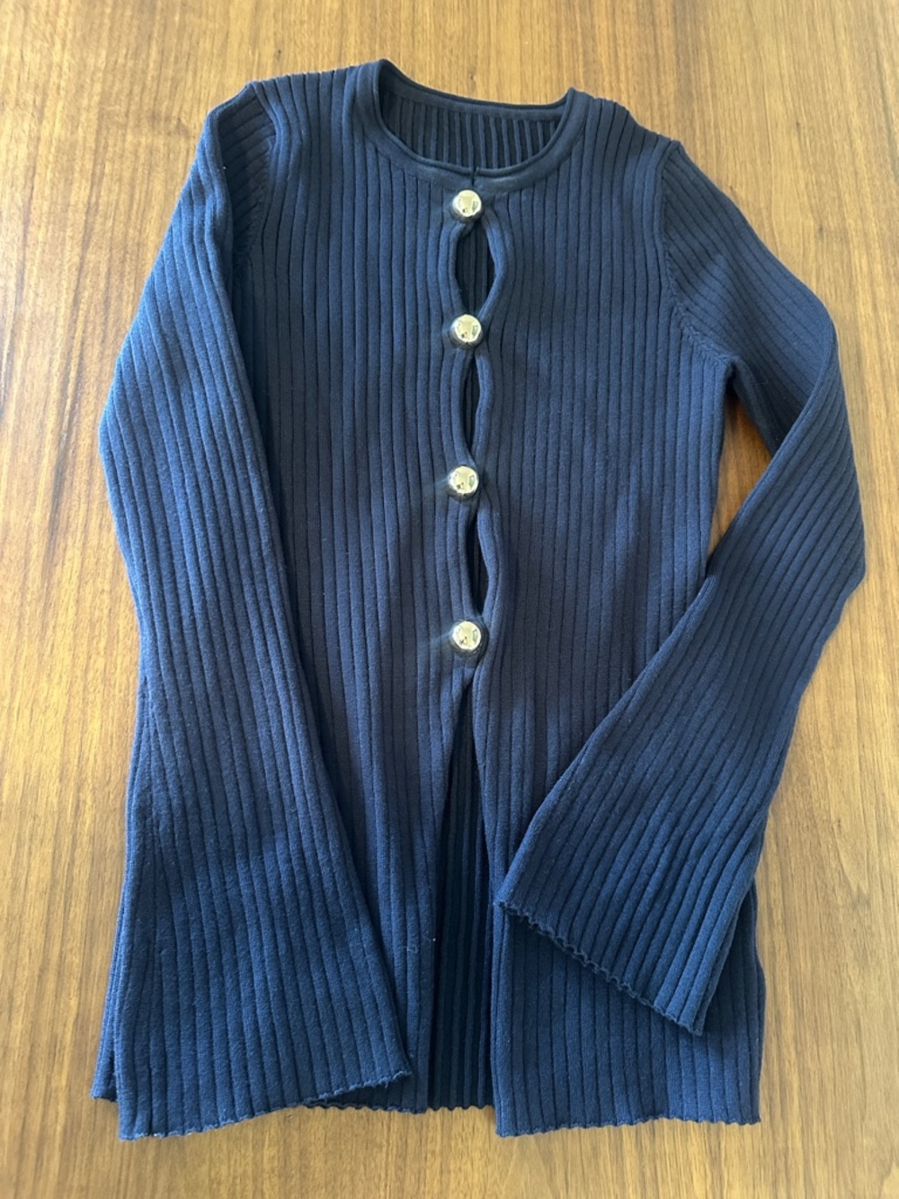 Commense Navy Ribbed Sweater
